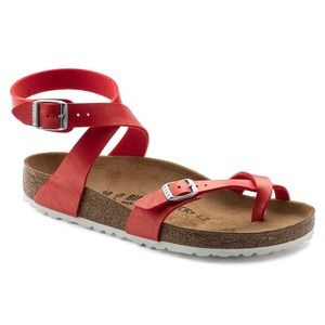 red yara birkenstocks !!